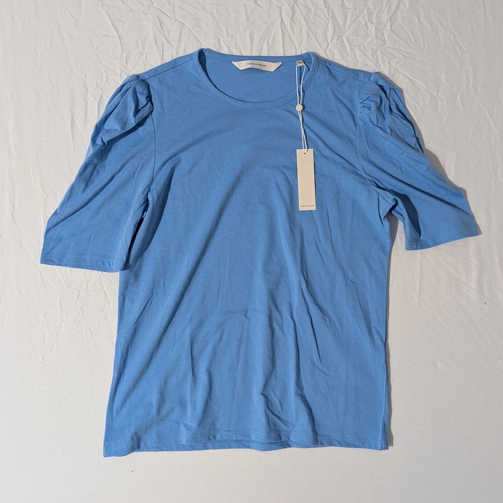 Rebecca Taylor Sky Blue Short Sleeve Top